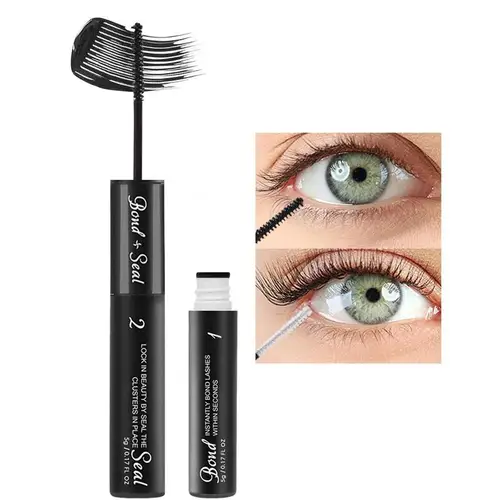 Imagen 2 del producto Pegamento de doble extremo para extensiones de pestañas, pegamento de 5g, unión y sellado, sujeción fuerte, doble tubo