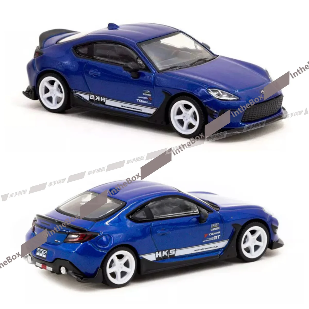 Tarmac Works 1/64 HKS GR86 Blue Metallic Diecast Scale Model Car Collection Limited Edition Hobby Toys