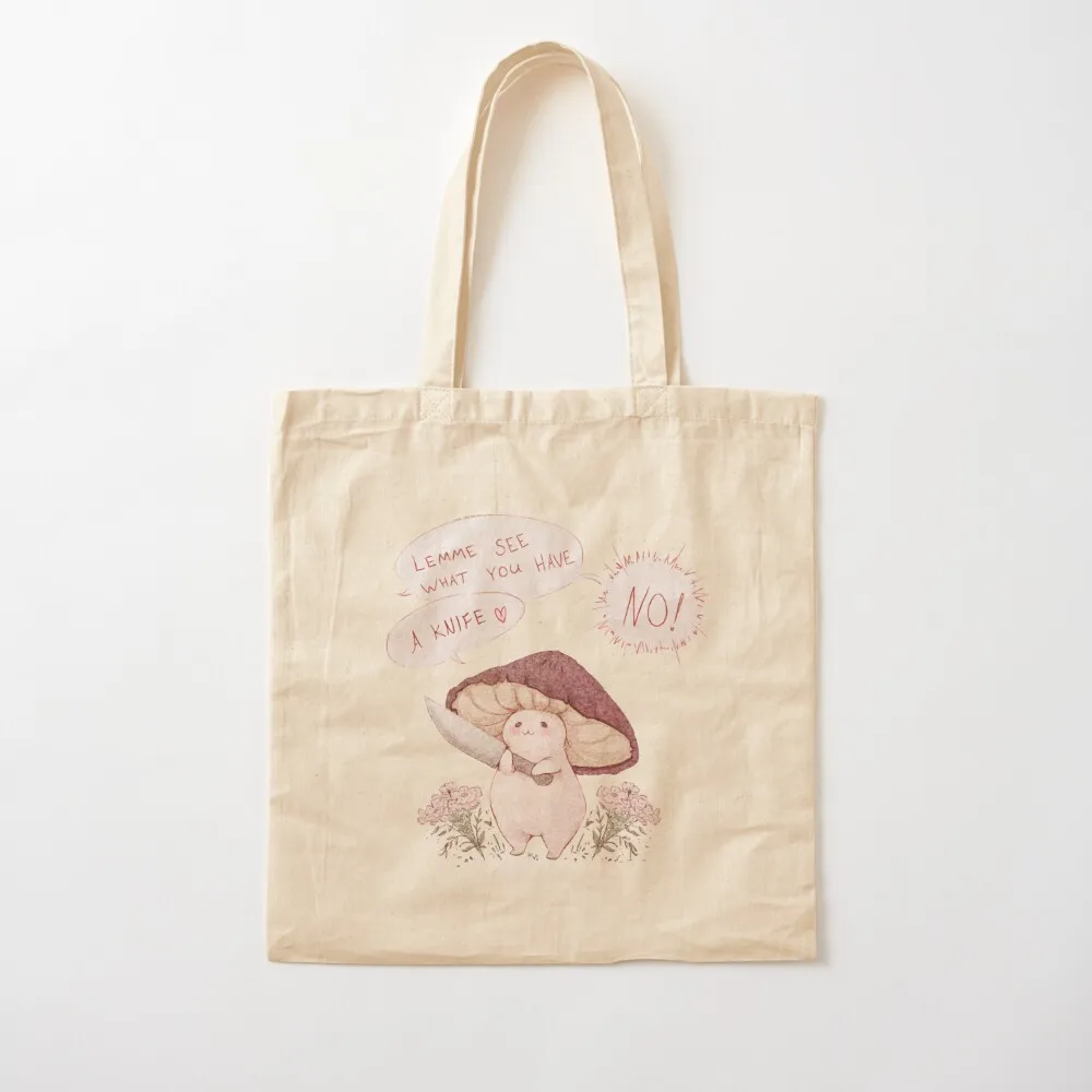 

Let me see what you have little Mushroom - text Tote Bag Women's handbag shopping trolley bag Canvas Tote Bag