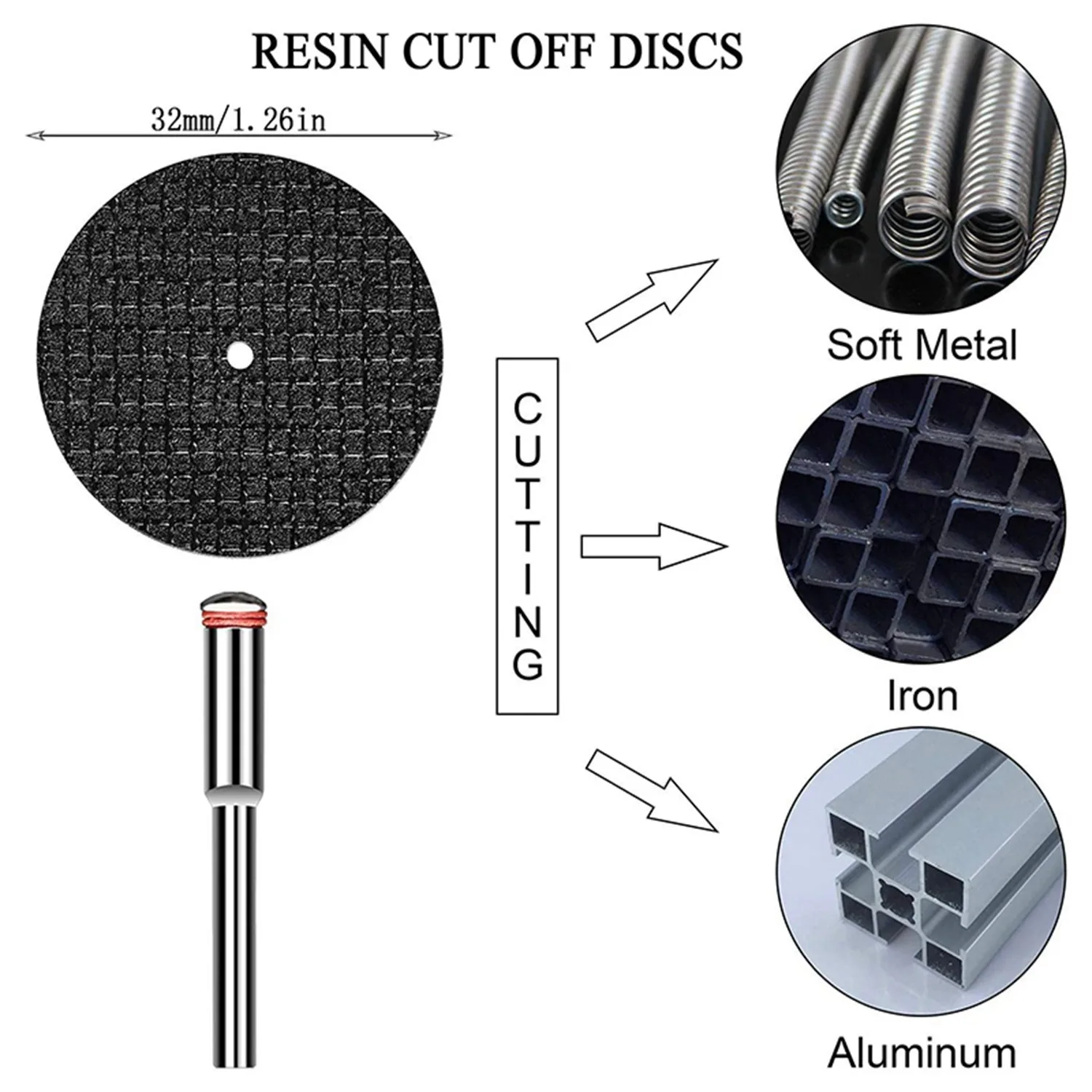 AAAN-31Pcs أقراص القطع لعجلة قطع الماس الدوارة دريمل مع 4 قطعة تغيير سريع تشاك مثقاب بدون مفتاح 0.4-3.2 مللي متر