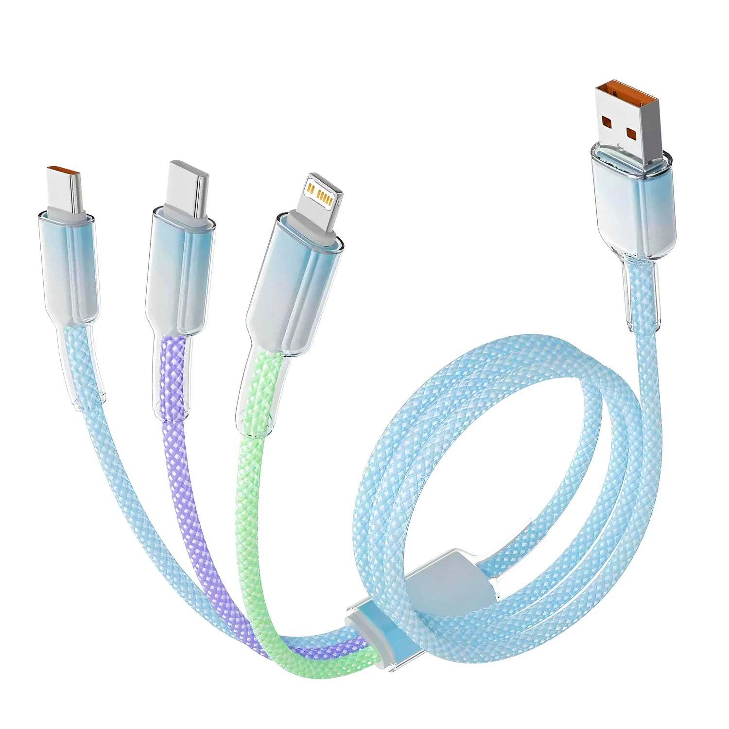 USB Cable USB C to Type C to Lighting PD Fast Charger Data 3 in 1 Quick Charging Cord For iPhone Macbook Samsung Xiaomi