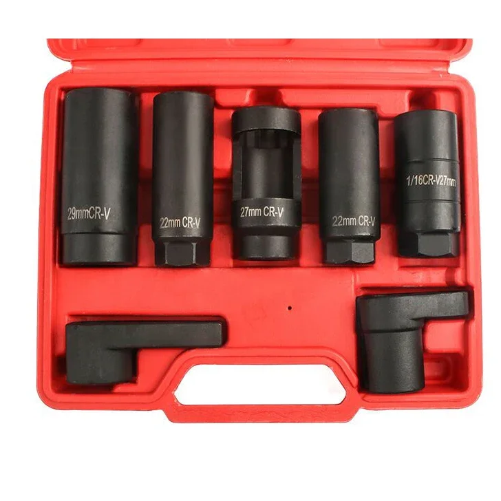 7pcs/set Oxygen sensor quick removal kit/O2 Sensor wrench tool/universal High quality Auto sensor tool, 1/2