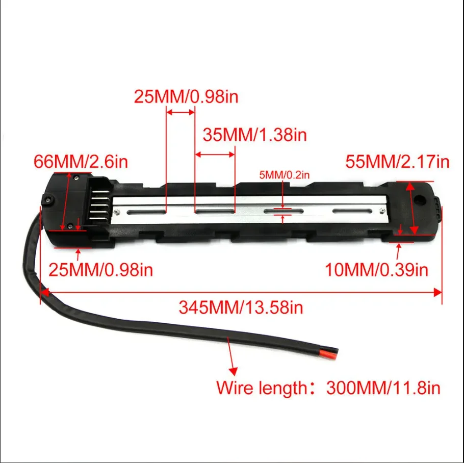 Placa de montaje de 5 pines para batería de bicicleta eléctrica, Base inferior, soporte de fijación