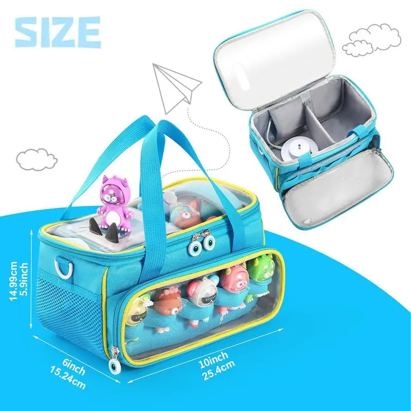 Portable Travel Carrying Case For Tonies Toniebox Starter Speaker Set Speaker Felt Cloth Foldable Storage Bag Pouch Cover Shell