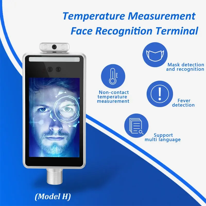 Touchless Biometrics Body Temperature Detection Measure Time Attendance Machine Face Recognition Device For Turnstile