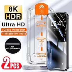 2Pcs Coating Install HD Screen Protector For Xiaomi Redmi Note 14 13 Pro 12 11 10 9 8 7 9S 10S 11S 12S 14C 15C 10C 12C 13C Glass
