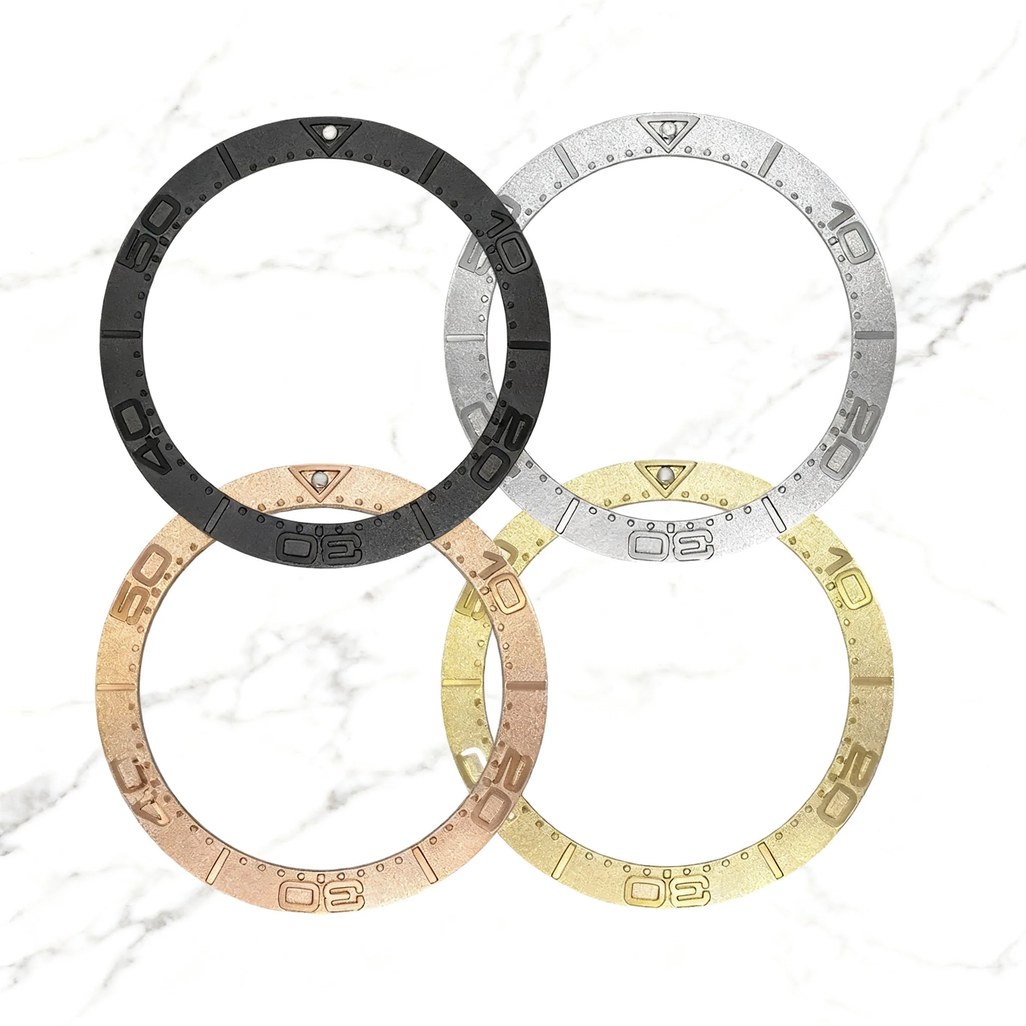 38x30.6mm Curved Metal Bezel Insert for SUB GMT Watch Case Bezel Ring Watch Mod Parts Accessories