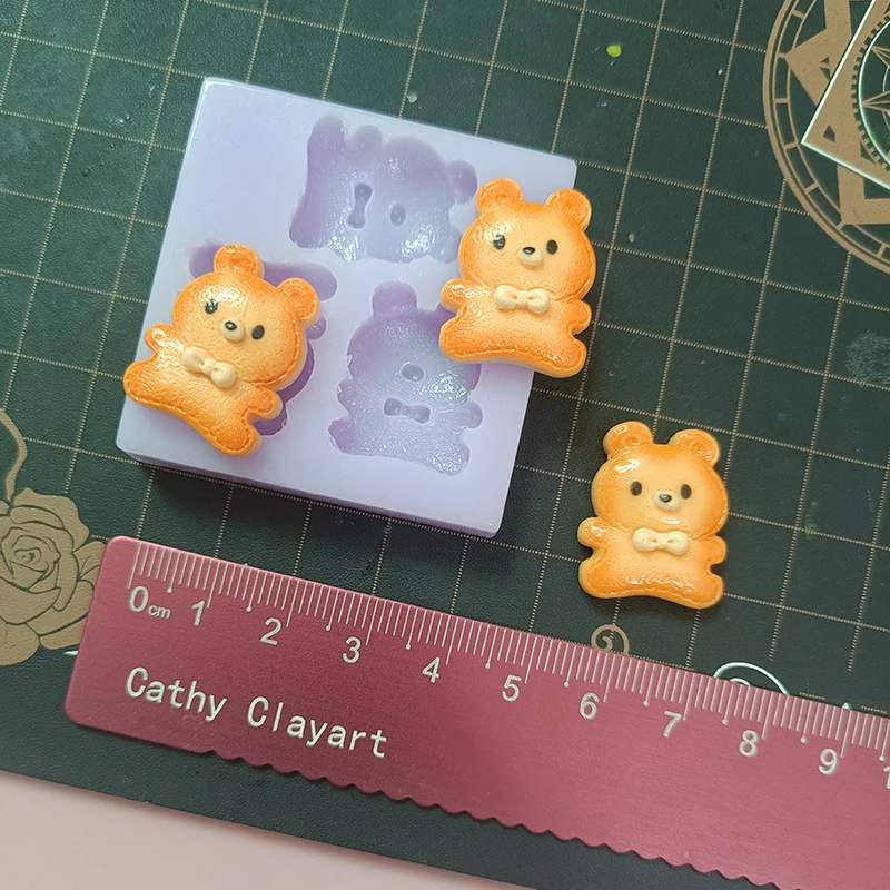 Mini lindo koala galleta molde de silicona cerámica arcilla comida juguete DIY molde