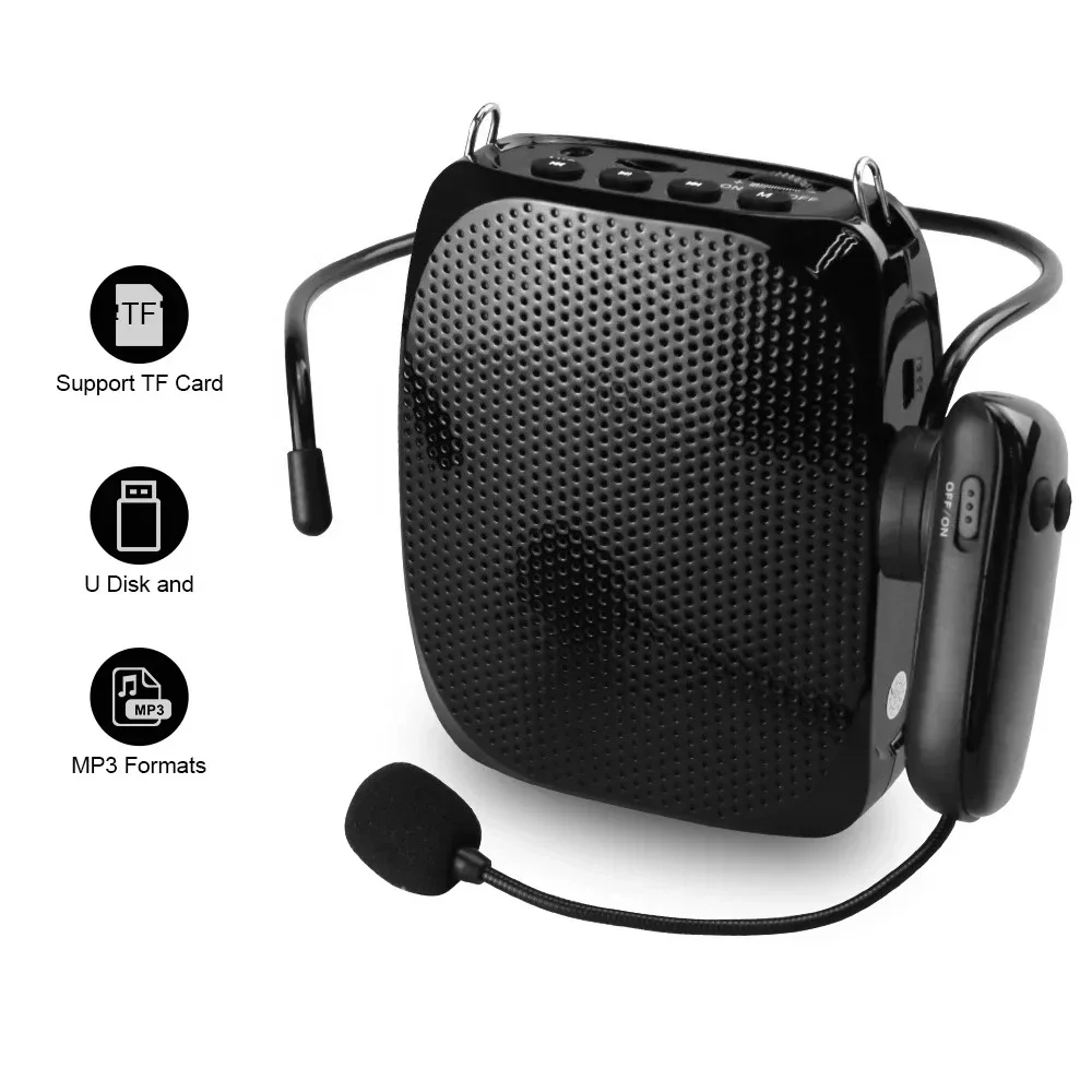 ZOWEETEK S615 مضخم صوت المعلم مع ميكروفون لاسلكي UHF 10 وات 1800 مللي أمبير في الساعة مكبر صوت محمول قابل لإعادة الشحن للفصول الدراسية