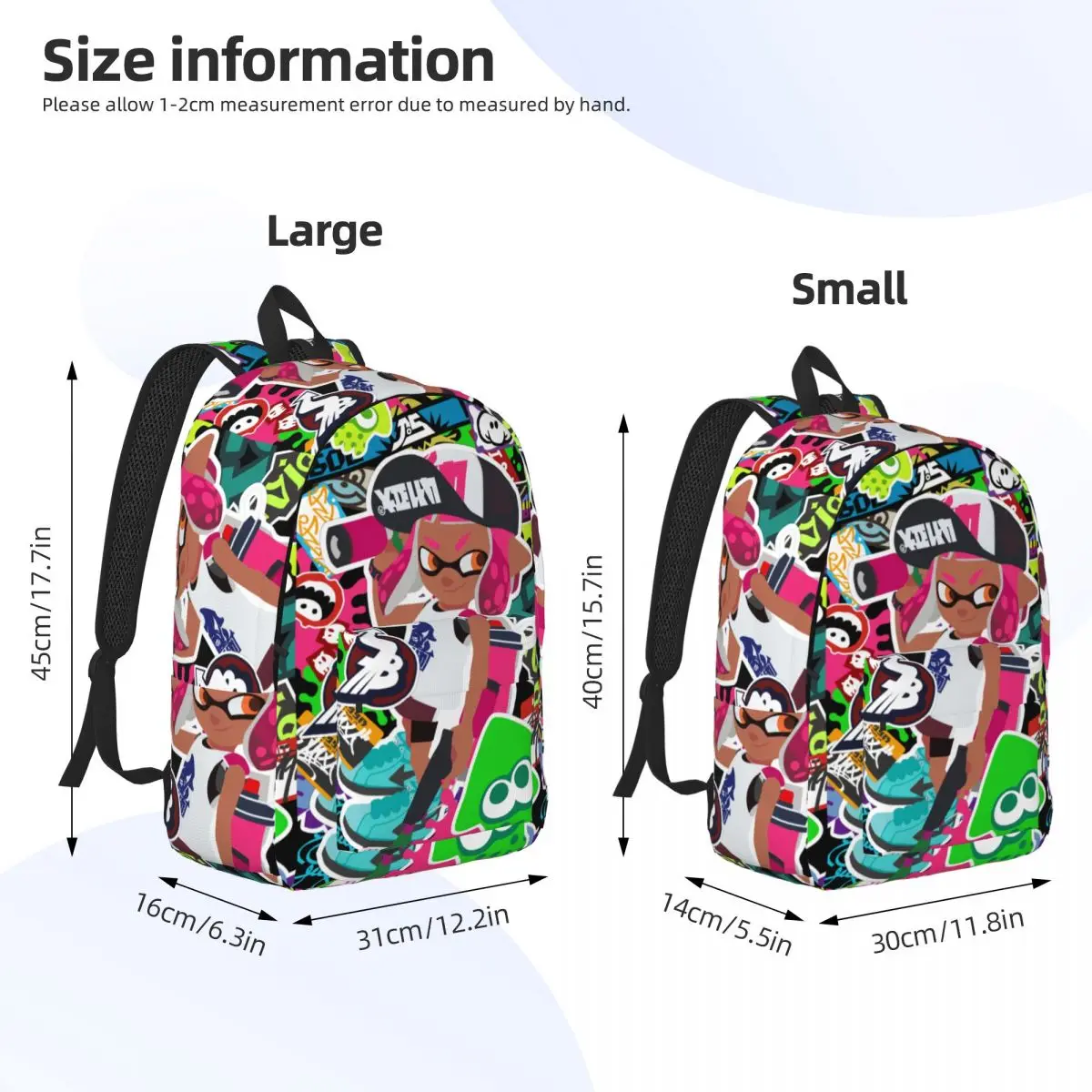 Gioco Splatoon per uomo donna studente scuola Bookbag Cute Octopus Daypack medio alto College escursionismo