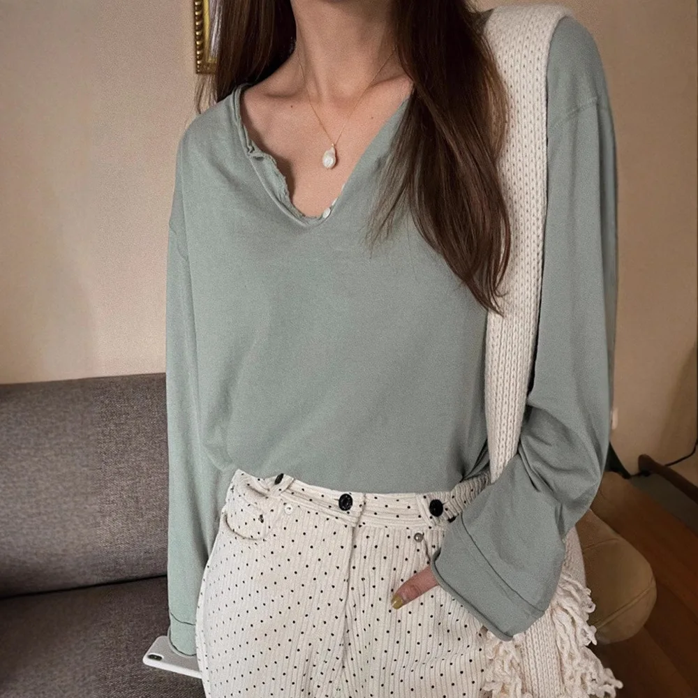 

T-shirt Women White Top T-shirt Design Sense of Spring and Summer Cotton All Cotton