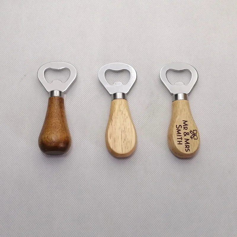 

Custom 1/5/10 pcs Beer Bottle Opener, Handheld Beer Jar Opener, Wooden Handle Metal Opener For Home ,Family ,Bar,Kitchen Tool