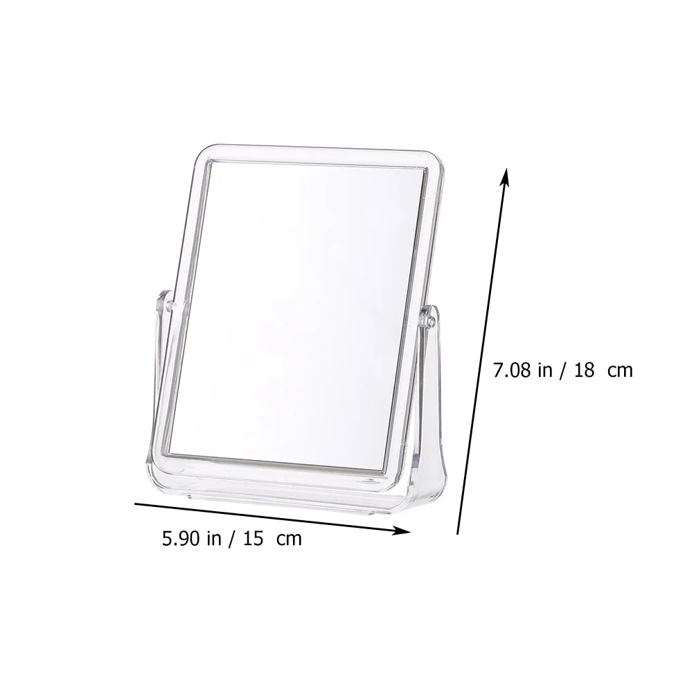 2 stuks creatieve unieke make-upspiegel voor slaapkamer desktop compacte acryl staande dubbele bijzettafel spiegel voor vrouwen