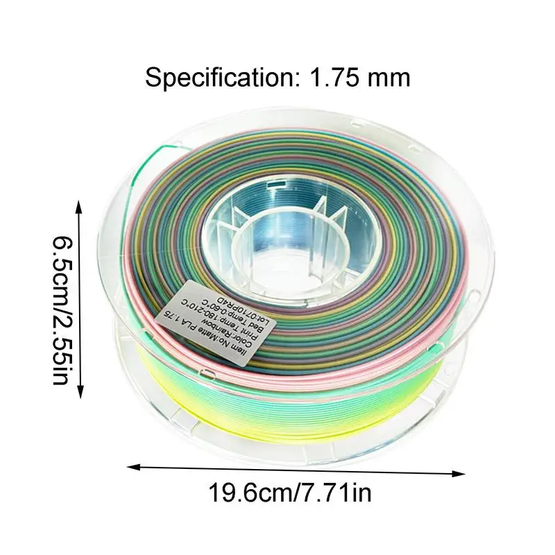 خيوط طابعة ثلاثية الأبعاد عملية بكرة طابعة ثلاثية الأبعاد خيوط متعددة الألوان مستقرة 1.75 مللي متر خيوط حزمة خيوط مستقرة لمعظم ثلاثية الأبعاد