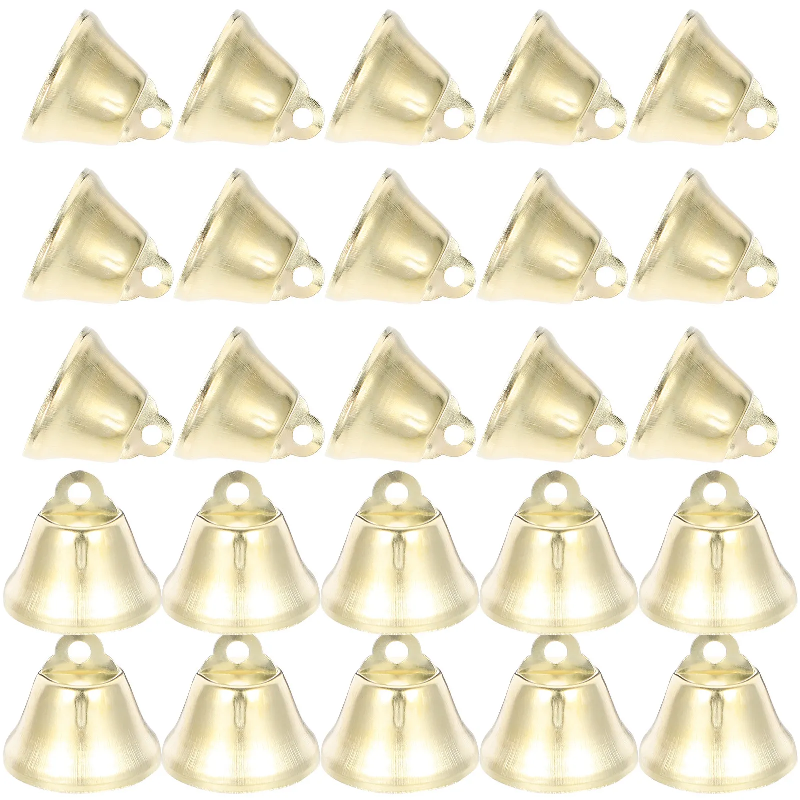 

100 шт. маленьких металлических золотых колокольчиков для домашних животных, для Рождества, свадьбы, фестивалей, поделок, украшения дверных занавесок и карнизов