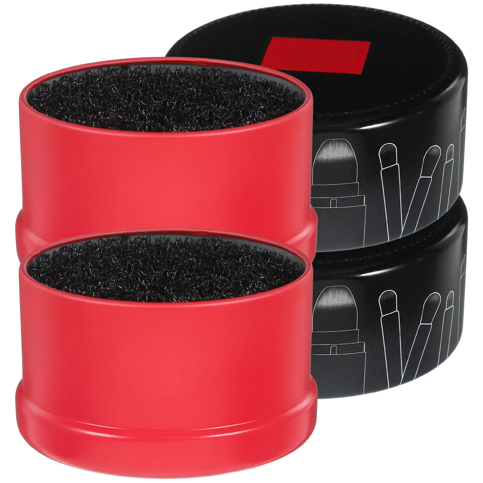 Caja limpiadora de brochas de maquillaje, almohadilla de limpieza de esponja seca, herramienta de belleza compacta y ligera para todo tipo de brochas, rápida y sin agua, 2 uds.