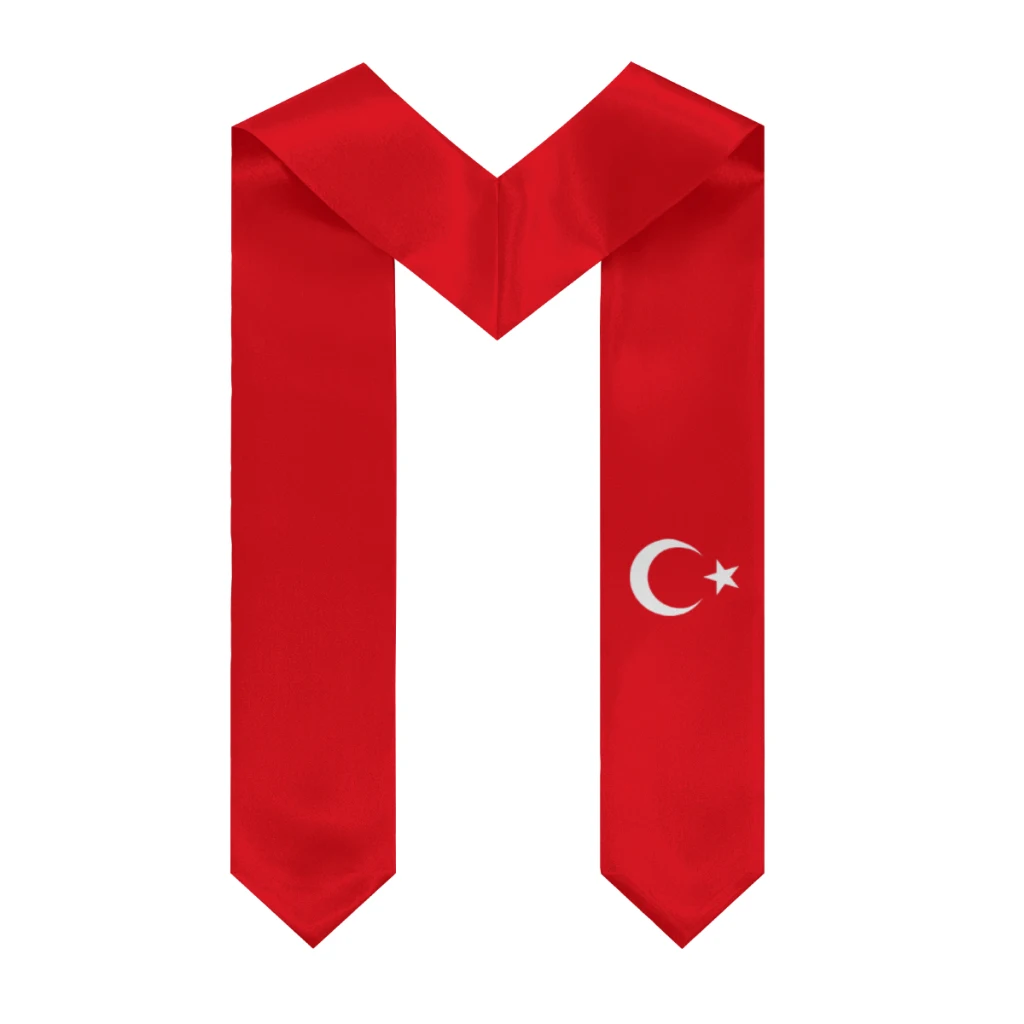 More design Graduation shawl Turkey Türkiye Flag & United States Flag Stole Sash Honor Study Aboard International Students
