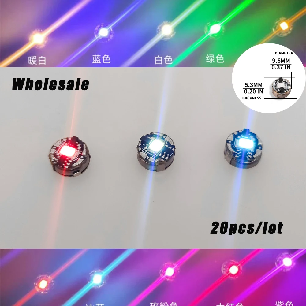 Wholesale 20pcs Super Brightness Magnetic Control Led Lamp With Batteries Toys Wireless Light for DIY Model Making/Robots/Cars