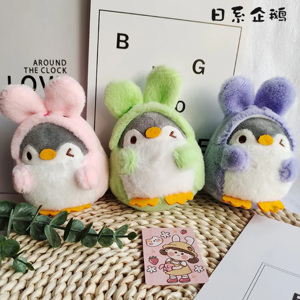 12cm bonito pinguim brinquedo de pelúcia pequeno dos desenhos animados mochila boneca pingente de pelúcia kawaii crianças presente pinguim boneca chaveiro acessórios