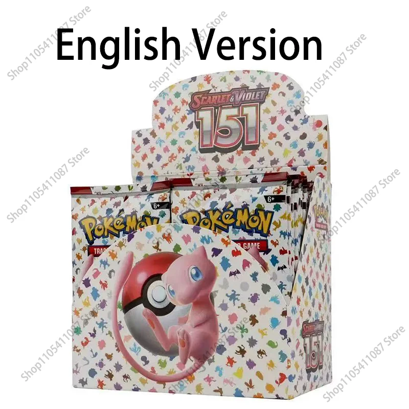 360Pcs English Version Genuine Pokemon PTCG Sv2a Enhanced Supplement Pack 151 First Generation Pikachu Pokemon Collectible Card