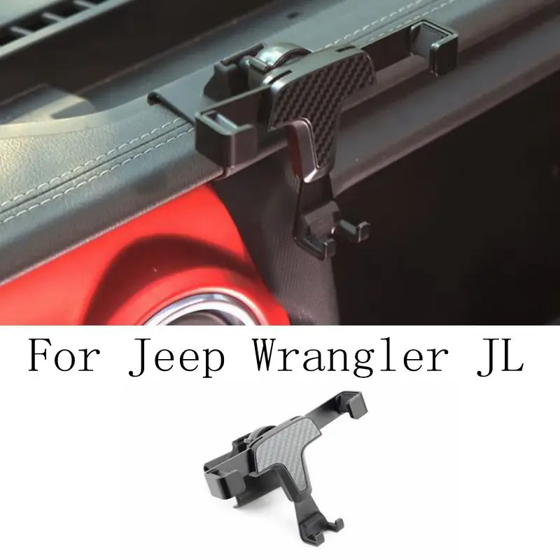 

For Jeep Wrangler JL 2019 2020 2021 2022 Accessories Car Air Vent Mount Bracket Smartphone Holder Stand Mobile Phone Cradle