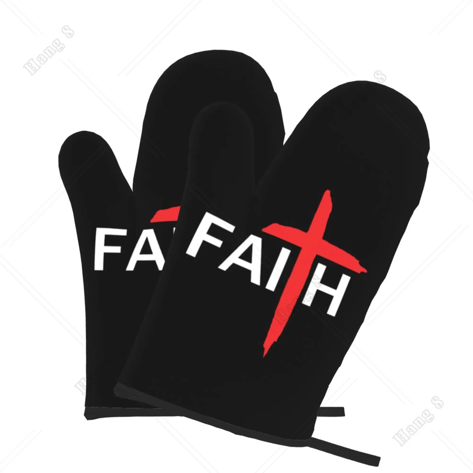 Religious Christian Faith Jesus Oven Mitts 2PC Cooking Gloves Heat Resistant Gloves Bbq Gloves for Men Women Cooking Accessories