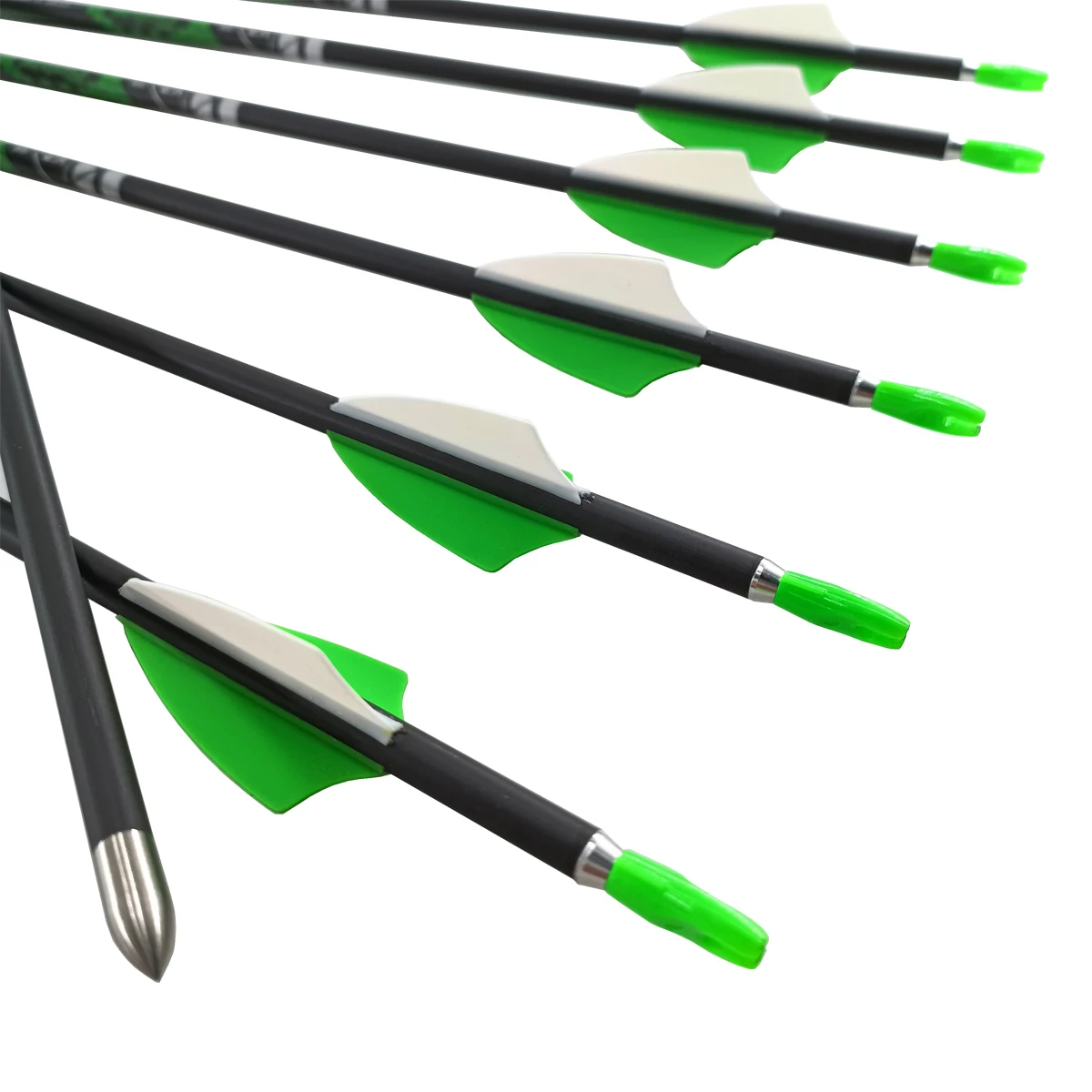 

Карбоновые стрелы для стрельбы из лука, лопасти, изогнутый лук, длинный лук, охота, стрельба, V3, Spine350-1000, 30,5 дюймов, 6 шт.