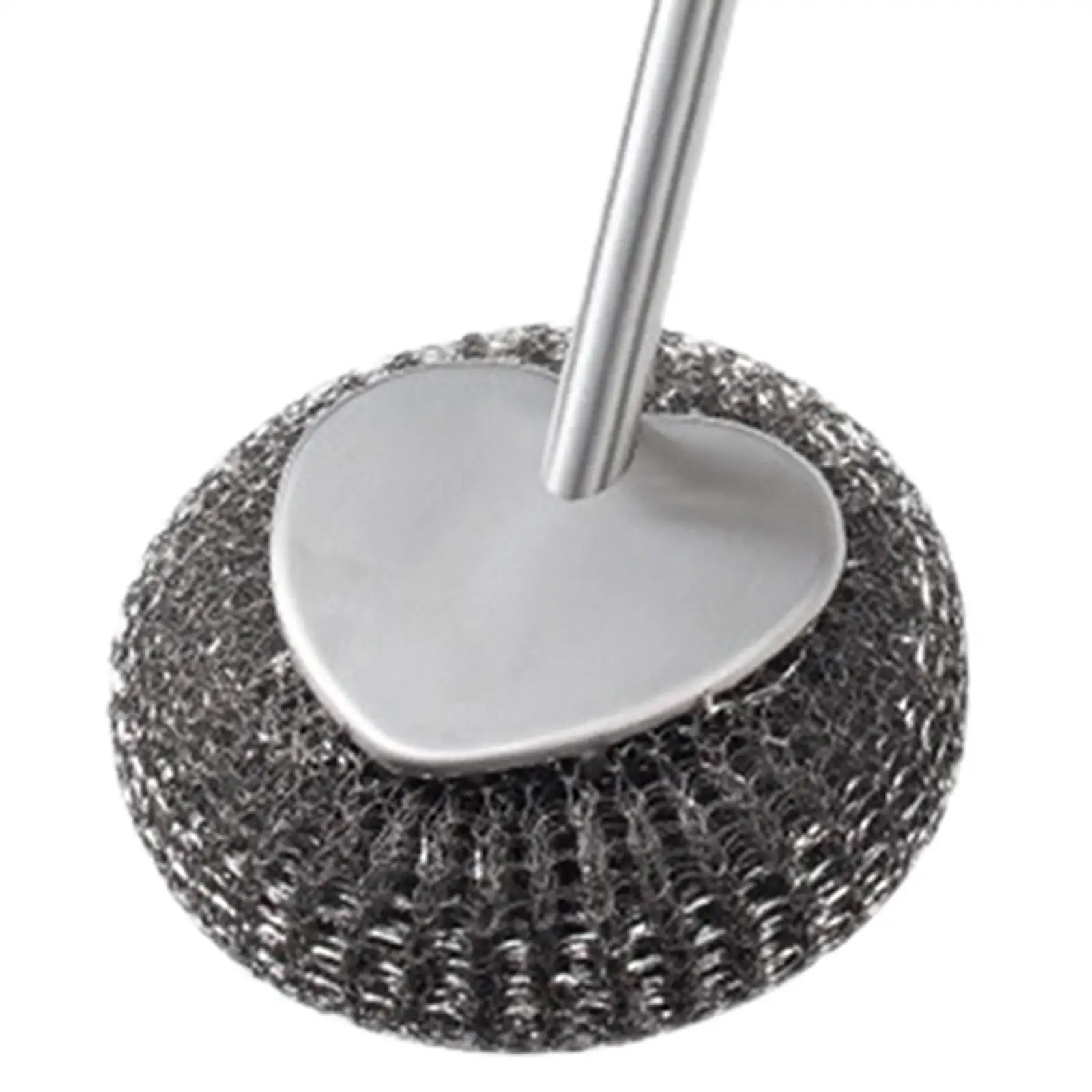 

Kitchen Cleaning Brush Skillet Scrubber Steel Scrubber with Handle Cast Iron Brush for Skillet Dishes Griddle Pans Counters