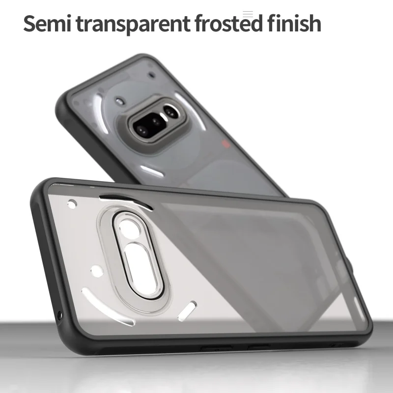 غطاء صلب مضاد للصدمات لهاتف لا شيء هاتف 3a، جراب صلب بلوري من مادة TPU بحافة ناعمة