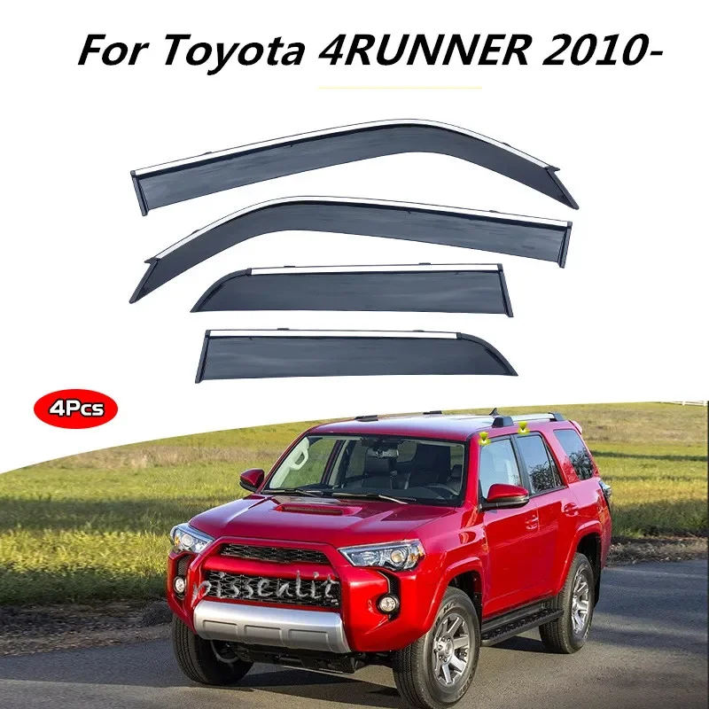 

Для Toyota 4RUNNER 2010-хромированная оконная отделка, аксессуары, оконные козырьки, ветрозащитные щитки от дождя, детали из нержавеющей стали