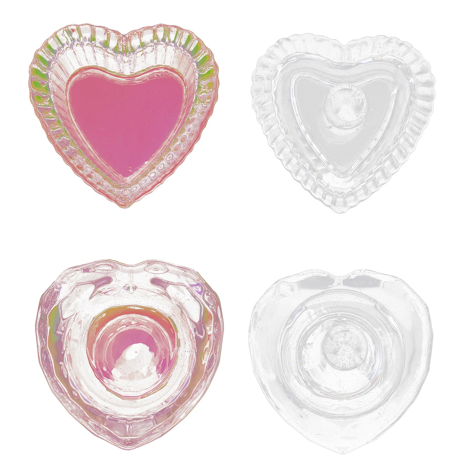 

2Pcs Nail Crystal Glass Cup Liquid Powder Container Compact Acrylic Nail Art Supplies for Professional and Home Use