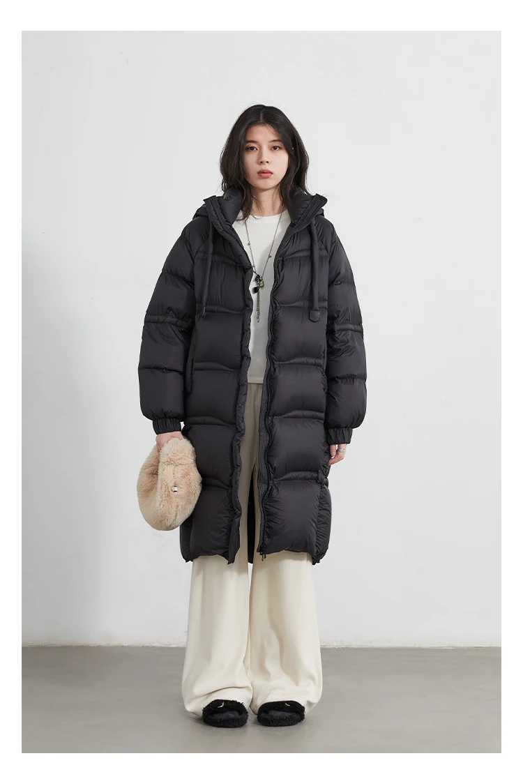 CHIC VEN Women Long Down Coats Solid Loose Casual 95 White Duck Down Jacket Thick Warm Female Outerwear Autumn Winter 2025