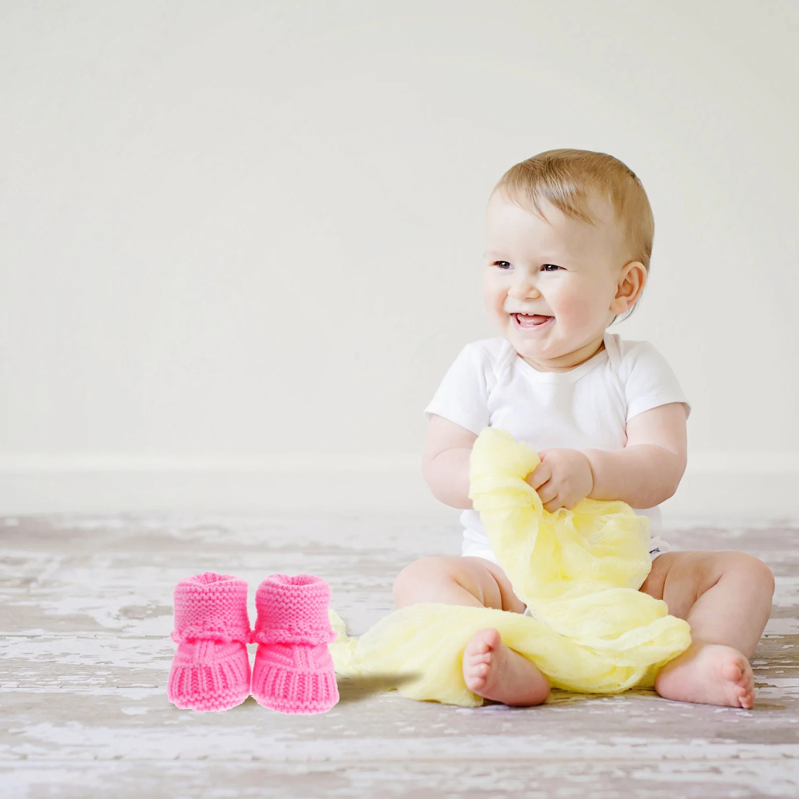 1 زوج الطفل الكروشيه الأحذية اليدوية غزل الصوف محبوك الجوارب الرضع الوليد الدافئة لينة الشتاء الأحذية الطفل الكروشيه الأحذية #3