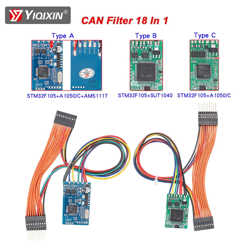 

18 In 1 CAN Filter For Mercedes Benz W222 W205 W447 W212 E W246 For BMW Adjustment Emulator Multiple Car Models Universal Filter