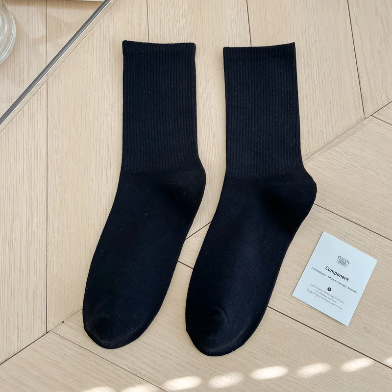 1 Paar Damensocken, rot, weiß, schwarz, Söckchen, atmungsaktiv, sportlich, bequem, einfarbig, Baumwolle, Bodensocken für Mädchen, Strumpfwaren – Detail 24