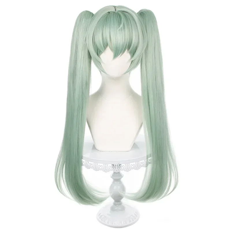 Game Zenless Zone Zero Corin Wickes Cosplay Wig Corin Cosplay Matcha Green Twin Tail Hair 56cm Halloween Carnival Prop Role Play