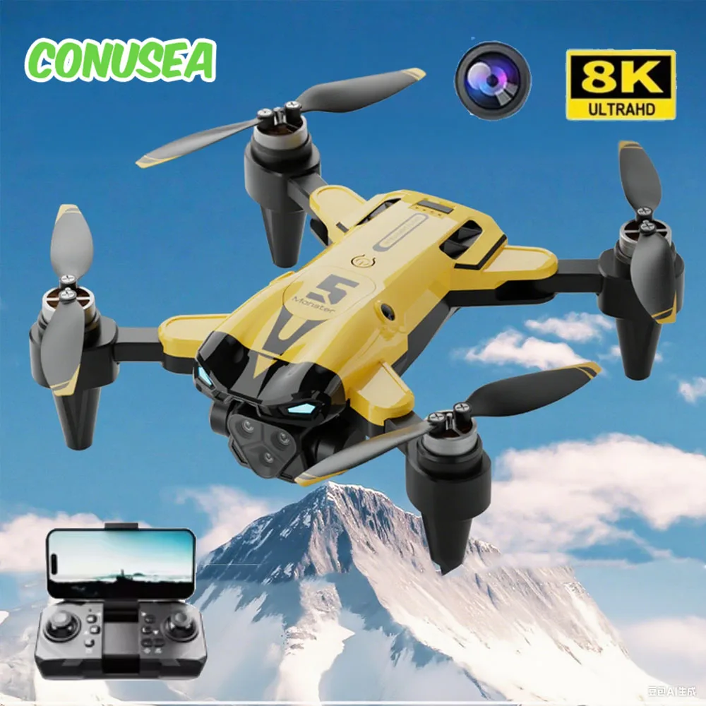 

M5 Rc Drone 8K Dron Professional Quadcopter Fpv Wifi Drones with Camera Racing Remote Controlled Helicopters Airplane Toys Boys