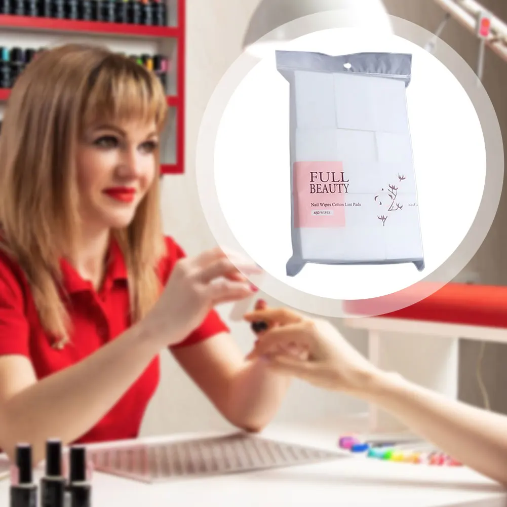 450 قطعة/الحزمة مزيل طلاء الأظافر مسح منصات تنظيف الأظافر UV جل مزيل طلاء الأظافر ورقة غير المنسوجة مسمار منصات لصالون التجميل #4