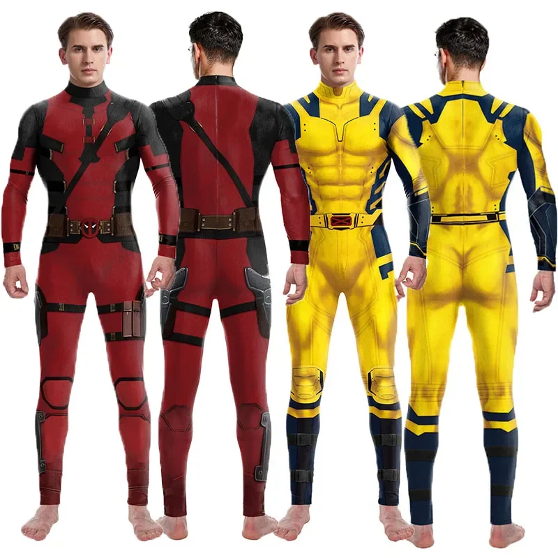 Wilson James Howlett Logan Macacão Cosplay masculino, Slim Zentai, Catsuit 3D, Traje de festa de Halloween, Bodysuit de super-herói