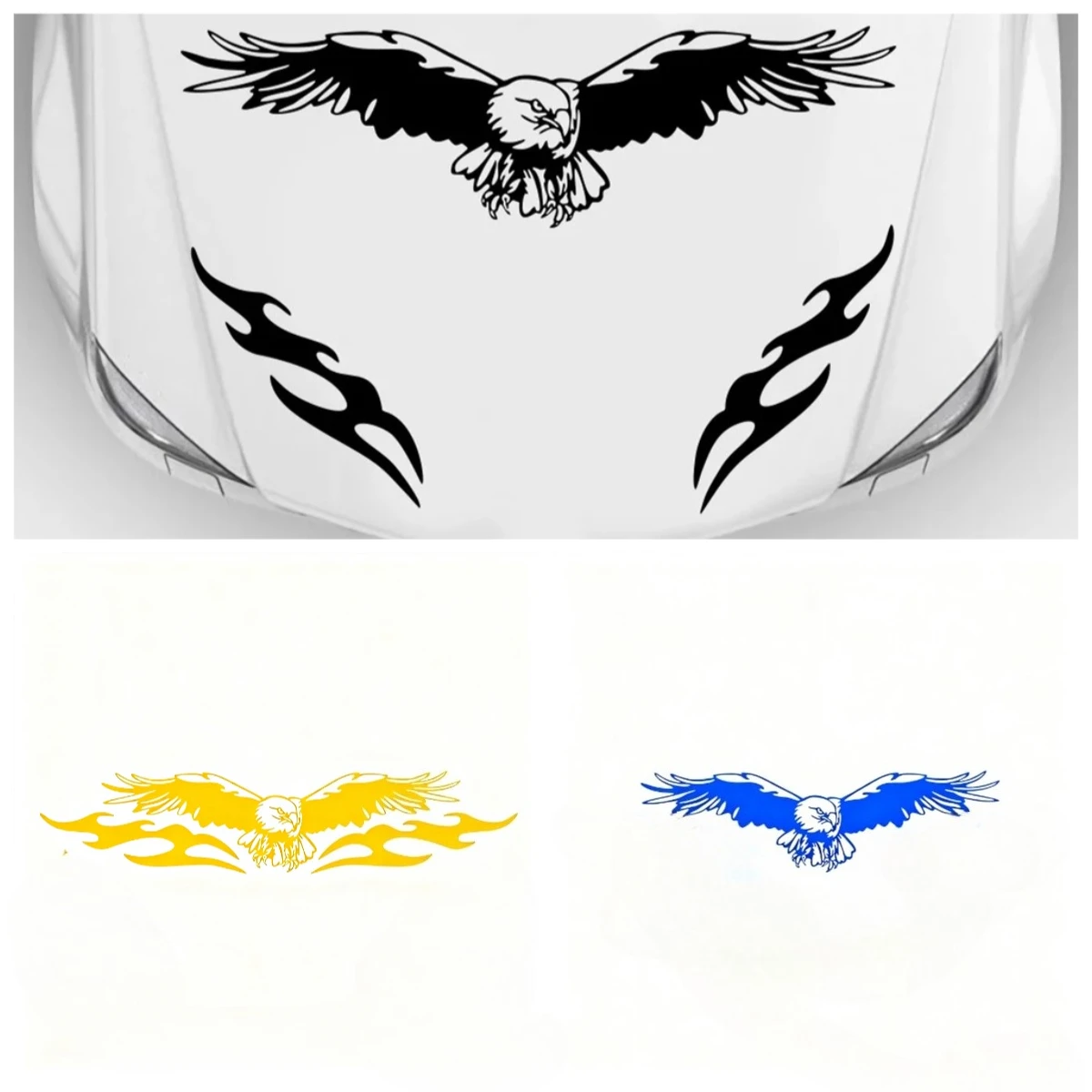 

LYKX The eagle fire totems car sticker fashion sports car racing stripes cover DIY modelling hood vinyl decals accessories