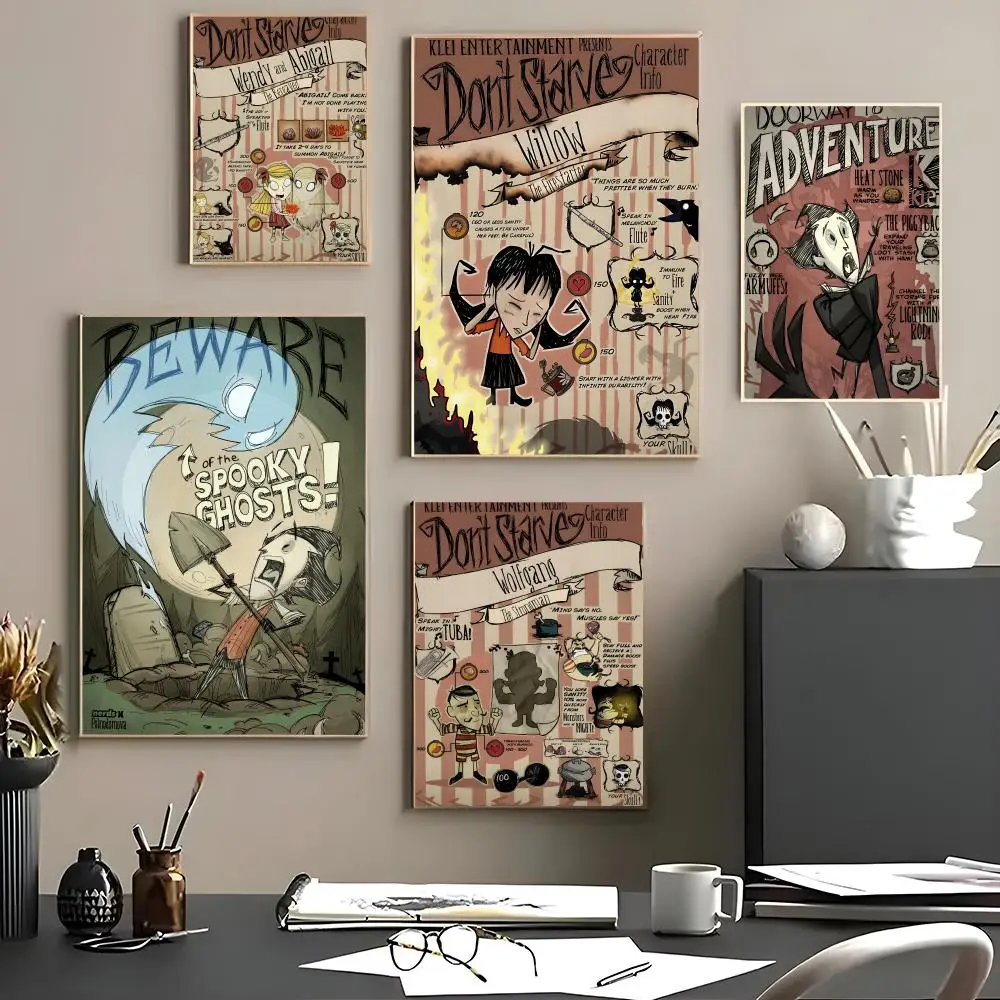 Game - D-Donts Starves Seriess Poster Canvas Wall Art Poster para quarto, sala de estar, decoração de casa