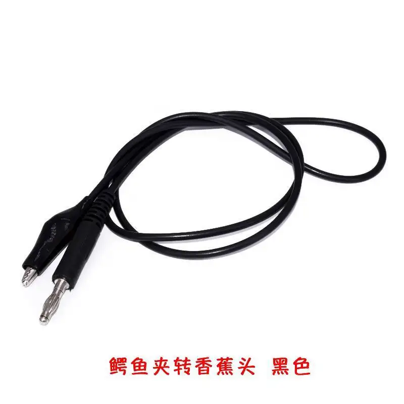 1 Stück 4-mm-Bananenstecker zu Krokodilklemme Vierblattkopf Universal-Testkabel 1 m Silikon-Stromkabel – Detail 3