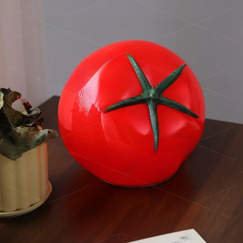 Lampu tidur tomat kreatif, dekorasi suasana kamar tidur, ornamen lucu, hadiah ulang tahun