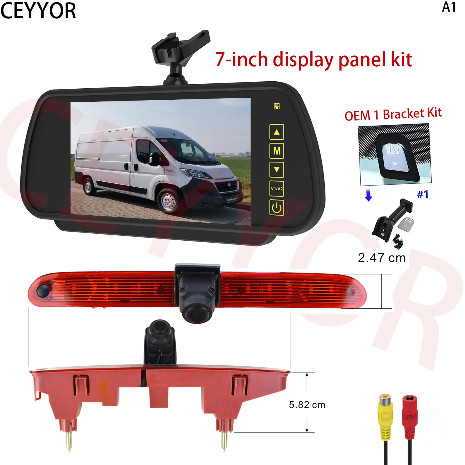 

Suitable for Citroën Berlingo, Peugeot Partner, Vauxhall Combi, reversing camera, equipped with a 7-inch display screen.