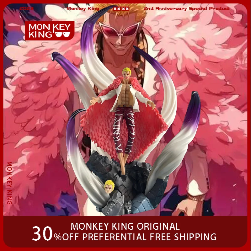 

45cm ONE PIECE Figure Oka Shichibukai Donquixote Doflamingo Anime Collection Model Desktop Ornaments Holiday Gifts Children Toys