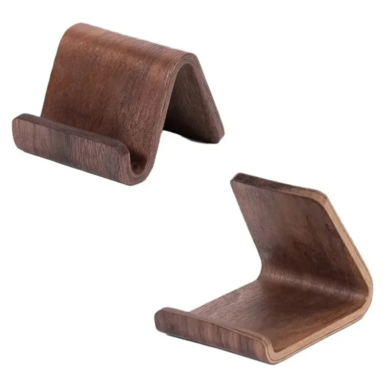 Vintage-Stil Desktop-Smartphone-Halterung 1 Stück Holz-Handyhalter für iPhone 17~12 Samsung S25 S24 Xiaomi Handy-Ständer