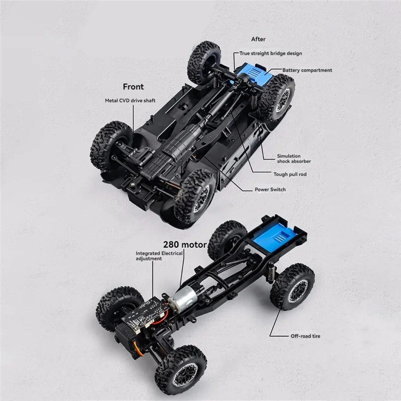 

WOWFU-RC Remote Controlled Car With Lighting Variable Speed Car Four Wheel Drive Drift Racing Simulation Model For LD1297
