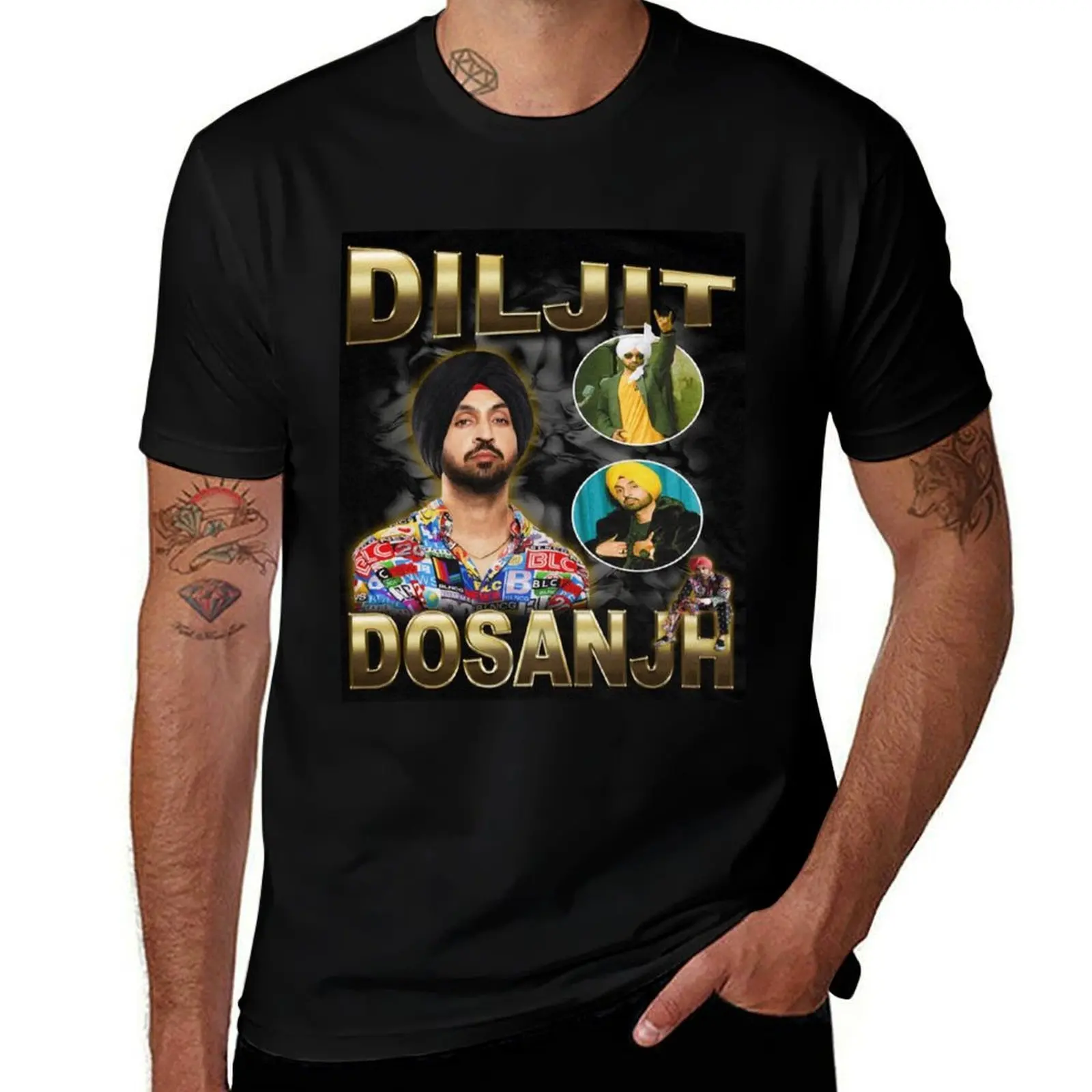 

diljit dosanjh vintage style T-Shirt printed t shirts for man t shirts for man pack cotton t shirt man cotton T-Shirt
