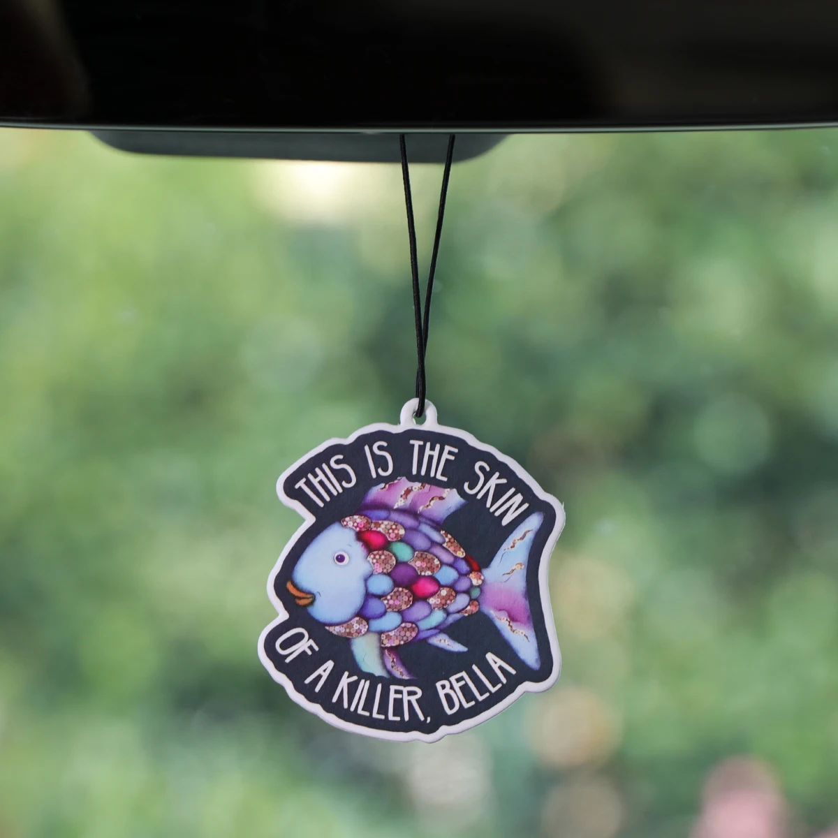 

Colorful Fish Car Aromatherapy Tablets Movie Quotes Hanging Fragrance Card Air Freshener Home Car Pendant Decoration
