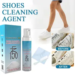 100ml White Shoes Cleaning Gel Clean Shoe Stain Whitening Cleansing Polish Foam Deoxidizer Gel For Sneaker Remove Yellow Ed L6Z9